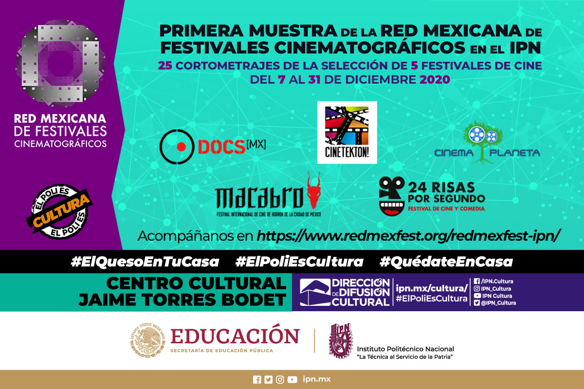IPN_Cultura's tweet photo. #RedMexFestIPN Primera Muestra de la @RedMexFest en el @IPN_MX: @DocsMX, @CINETEKTON, @cinemaplaneta, @MacabroFICH y @24RisasXSeg. 25 CORTOMETRAJES de la Selección de 5 FESTIVALES de Cine. https://t.co/9azxARJ0Wj

#ElPoliEsCultura. https://t.co/5JINuHbjZ9