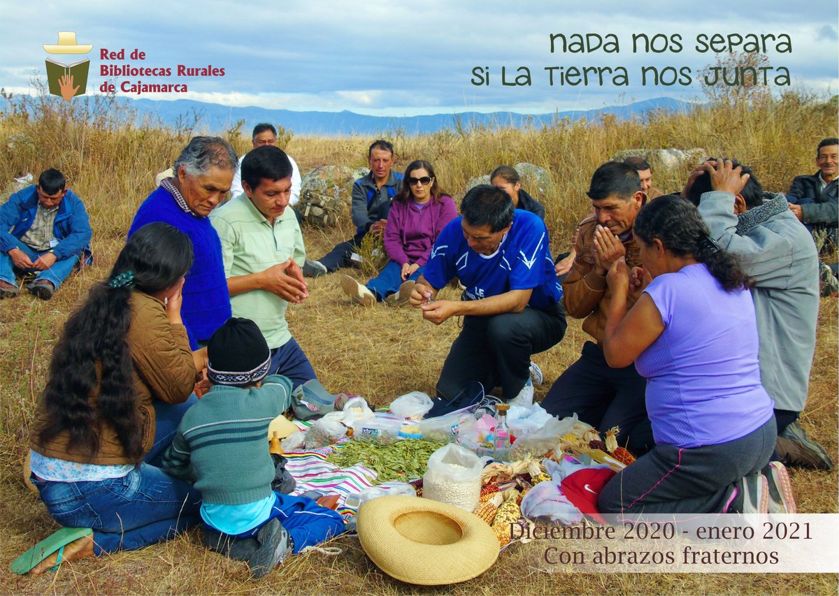 sarulifu's tweet photo. Feliz Navidad to everyone from Sarah's Rural Libraries and the Bibliotecas Rurales of Cajamarca, Peru. 
Thanks for your support bringing books to the farming communities in the Andes.
Ceremony to Pachamama
'Nothing can separate us if the land keeps us together'
#books #libraries https://t.co/5jpjqRMnim