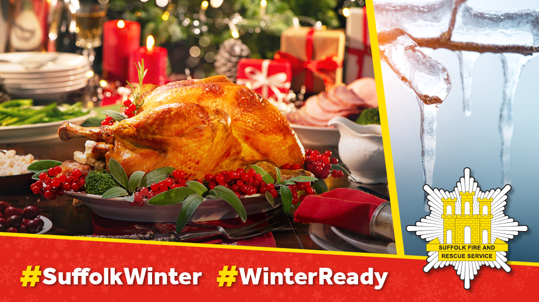 SuffolkFire's tweet photo. Merry Christmas Eve! Only one more sleep until Santa 🎅

Are you cooking the Christmas Dinner tomorrow? 🎄🍽️ Make sure you stay focused &amp; keep an eye on the cooking. We don't want a late invite to your home because of a moment of inattention! ❌🚒

#FireSafeChristmas https://t.co/IiX7dUHpfu