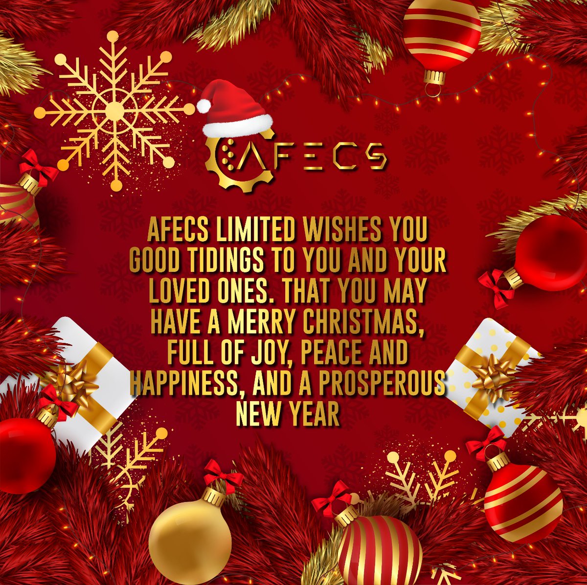 Happy holidays from AFECS. 
Do have yourself a merry christmas and a happy new year.
<a href="/FMakatia/">Fidel Makatia, HSC</a> <a href="/ThuoCynthia/">Cynthia Thuo</a> <a href="/steveogetto/">Steve Kinaro</a> <a href="/_EricOuma/">Eric Ouma, HSC</a> @lalan_KE @i_ocholla @WilliseOtondi <a href="/ElijahLimo2/">Elijah Limo</a> @PeresDaphny <a href="/WilsonMwendwa3/">Wilson Mwendwa</a>