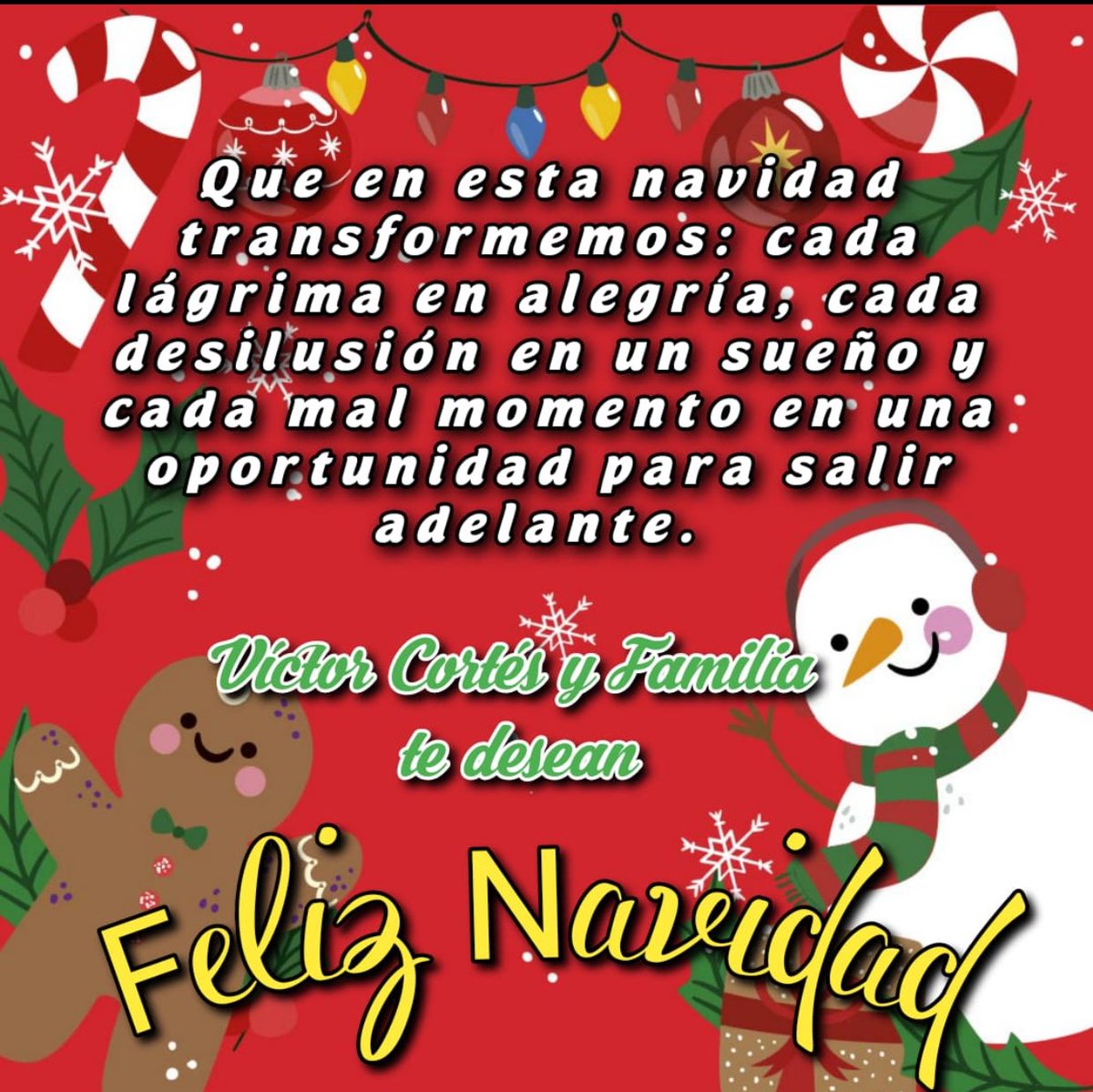 VictorCortes916's tweet photo. 🎄❄️Que este y los días venideros la unión y la esperanza reinen en el seno de nuestros hogares. Mejores días están por venir. ❄️🎄
🌟FELIZ NAVIDAD🌟
#VictorCortesTuConcejal
#AmorxManizales https://t.co/EVdy8HZK94