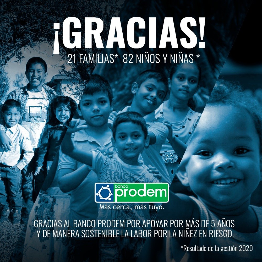 AldeasBolivia's tweet photo. 🤩Muy agradecidos y contentos por el trabajo del @ProdemBanco en todo el 2020
Con la implantación de un proyecto de financiamiento el cual apoya a 82 niñas y niños y 21 familias de los servicios de fortalecimiento familiar de Aldeas Infantiles SOS.
#BancoProdem #empresaamiga https://t.co/A01O8uRMka