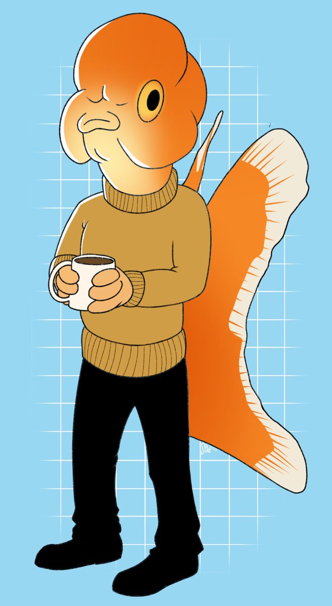 mangeyhellhound's tweet image. This trend is WARMIN MY LIL HEART I LOVE GOLDIES #fishsona