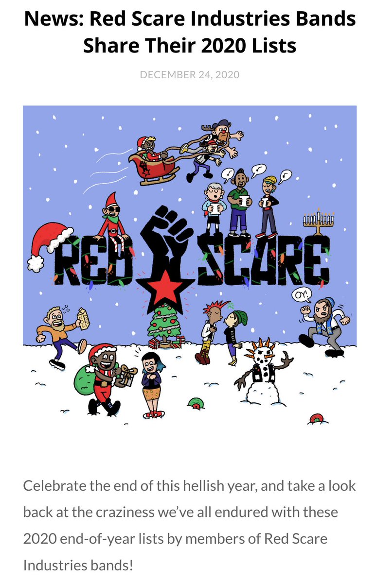 Our holiday gift to you: You've seen every dumb 'Best Of' list with all the same junk.

UNTIL NOW.

We got some Red Scare comrades to give you their favorite video games, Pandemic snacks, books, Irish hiking locales... everything!

Guide your sleigh here: newnoisemagazine.com/news-red-scare…
