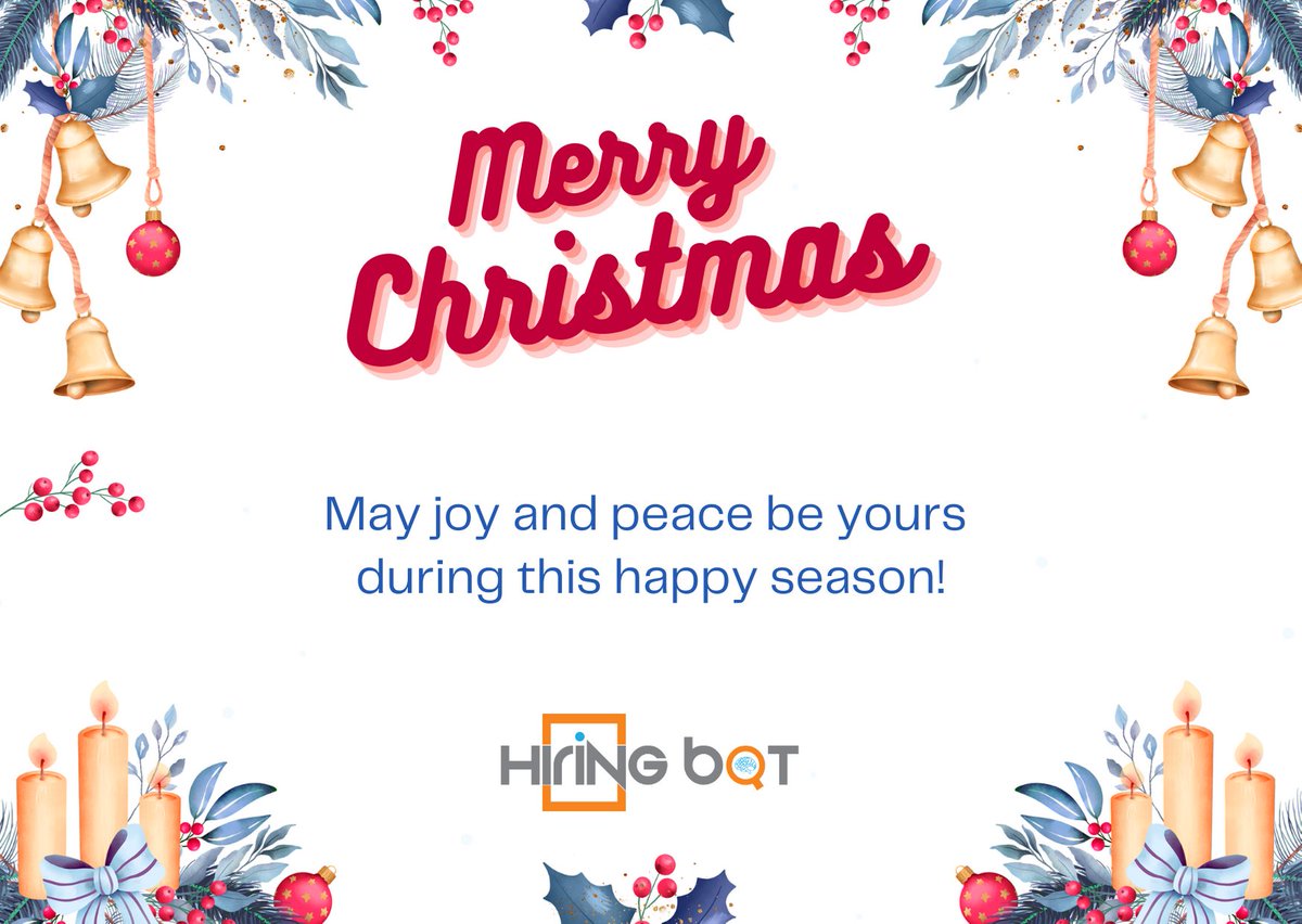 HiringBotIndia's tweet photo. Have a magical and blissful Christmas!!

#merrychristmas #holidayseason #festivevibes #christmasishere #christmas2020 #christmas #xmas #winter #christmastime #christmasgifts #christmaslights #holidays #noel https://t.co/YBm6Vu1sQs
