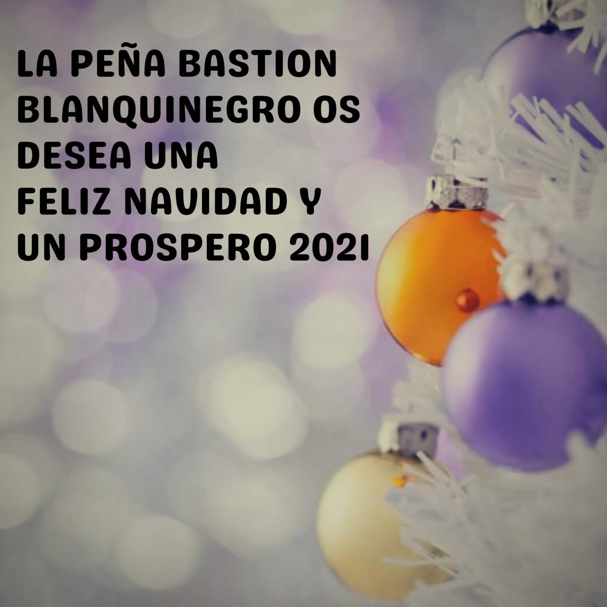Basblanquinegro's tweet photo. ¡¡¡Desde Bastión Blanquinegro os deseamos unas felices Navidades!!! 
#SomosUnión 
#BastiónBlanquinegro https://t.co/z50hxmmnz0