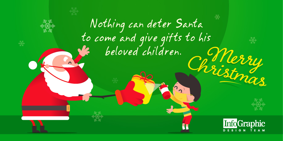 Social Distancing- Check
Sanitizer- Check
Face Mask-Check

Priority list is all set! This Christmas, even Santa’s following the COVID-19 mandates. Stay safe. Stay indoors!

Merry Christmas!

#MerryChristmas #Christmas2020 #ChristmasWishes #ChristmasEve

InfographicDesignTeam.com