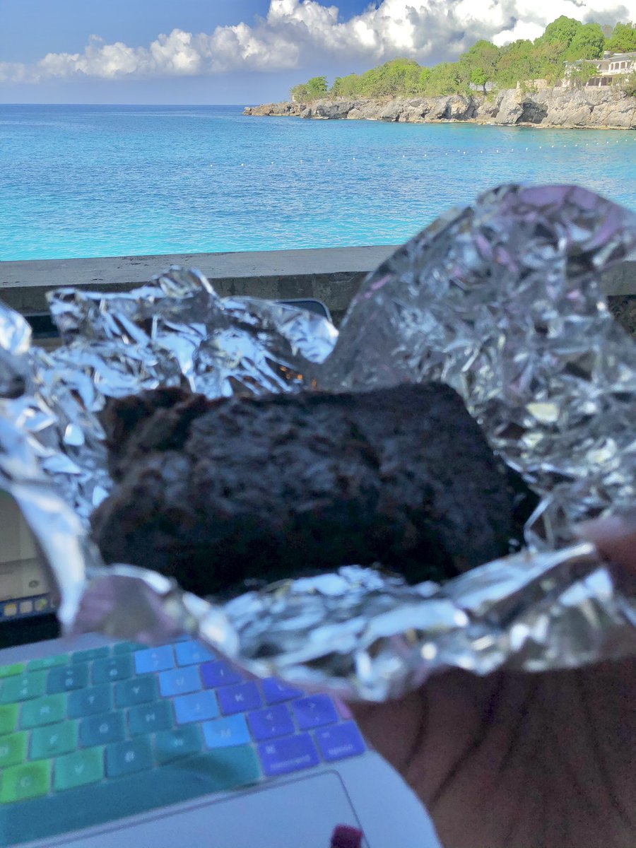 TanyaTaylorT2's tweet photo. I. Literally. Havenโt. Moved. #working
And Lici brought me some Jamaican Christmas Cake that her an her mama made๐ฅฐ *hic* di whites a permeate mi soul ๐
#fixermode #happyplace @rockhouseresort ๐ https://t.co/d8wOVaf3V5