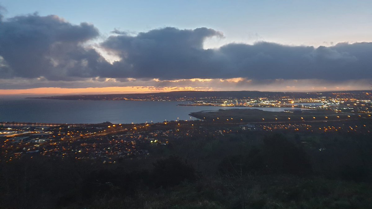 Sunrise over Belfast on Christmas Eve morning, all calm and all bright 🎄