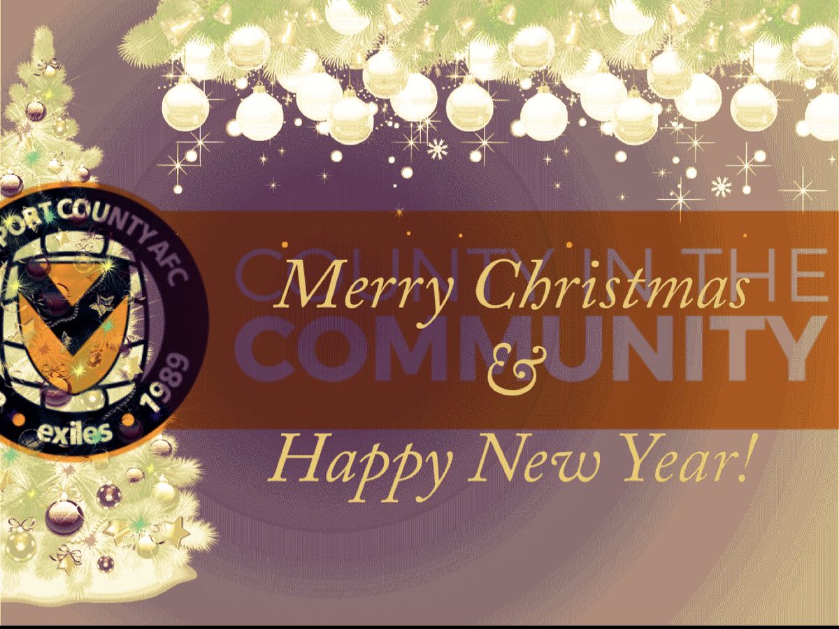 CountyCommunity's tweet photo. Everyone connected to @CountyCommunity would like to wish you and your families a Safe and Merry Christmas and we look forward to seeing everyone in 2021.  #OneClubOneCounty
#EnhancingLives
#ProvidingOpportunties @NewportCounty https://t.co/GUCymkUoo2