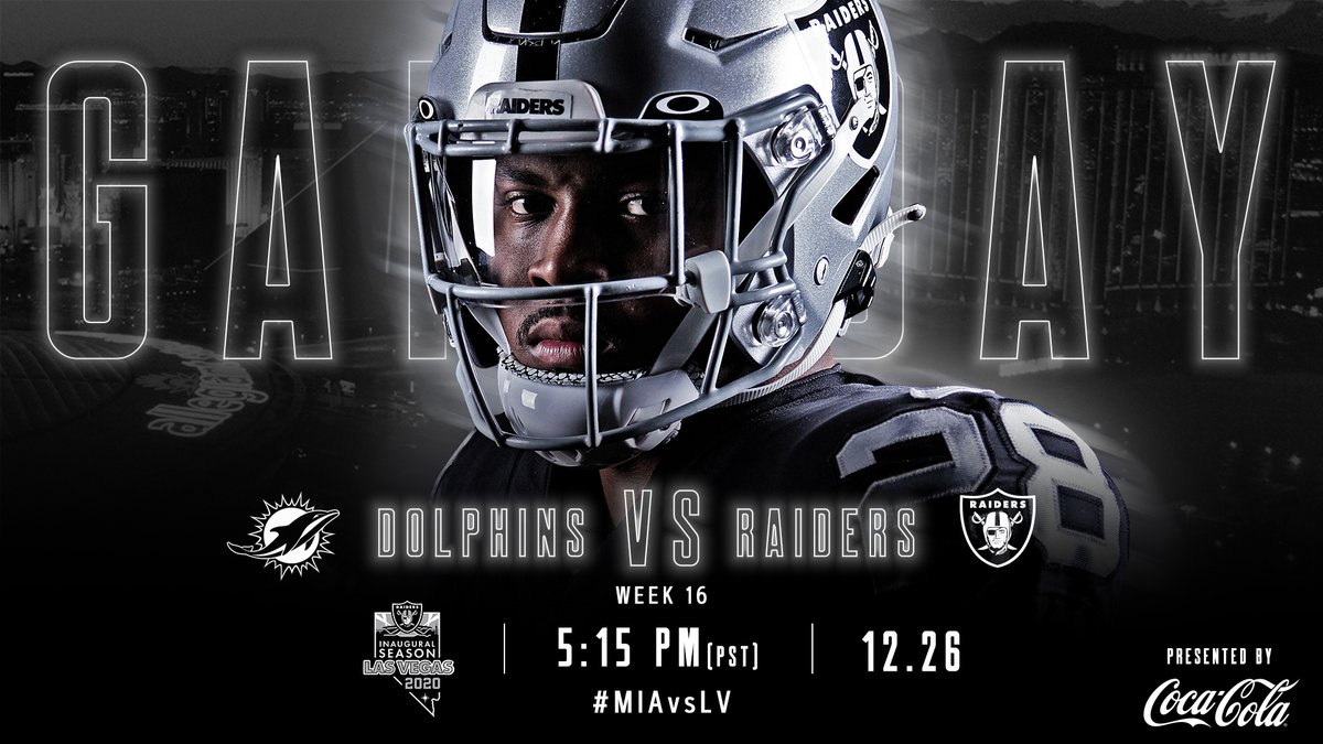 Raiders's tweet photo. Saturday night lights.

#MIAvsLV I #RaiderNation https://t.co/pmK6O7XCb0