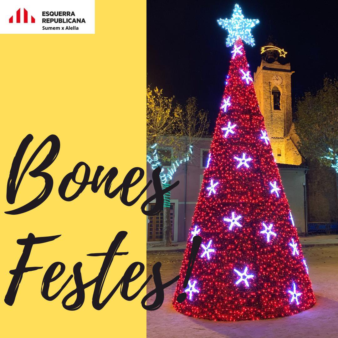 Què res ens tregui l’esperit nadalenc i els somriures. 
ERC+Sumem per Alella  us desitja unes Bones Festes 🎄

#alella #bonesfestes #ercsumemxalella #esquerrarepublicana