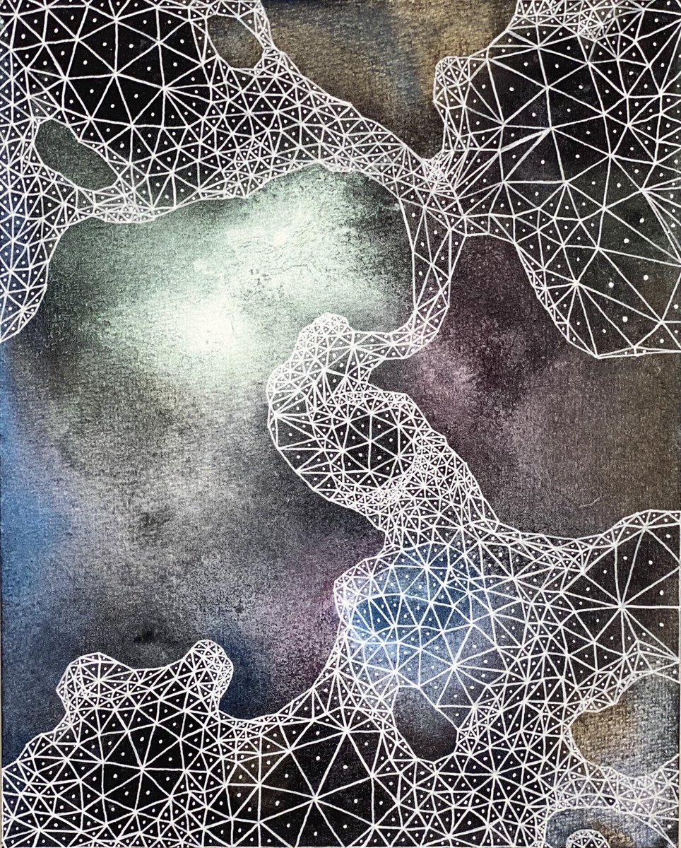 KateGravett's tweet photo. Happy Christmas Eve! Last #ArtAdventCalendar so there’s a little selection below. Thank you old followers and new for your support! #sciart #Science #mathart #generative @sciartnow @SGFADrawing #TAE @CambDrawingSoc @CambOpenArt #drawing https://t.co/jehGSbs3I8