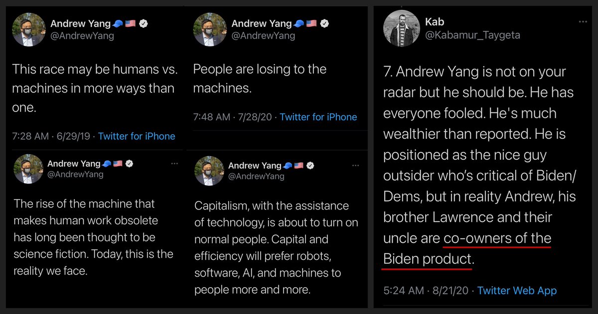 Kabamur_Taygeta's tweet image. The most dangerous politicians aren't necessarily the most obvious. There's a mix of Puppets, Puppet Masters and Players.

Andrew Yang talks a lot about the coming AI takeover. But he's not warning us. He's watching and waiting.

God woke you up for a reason.