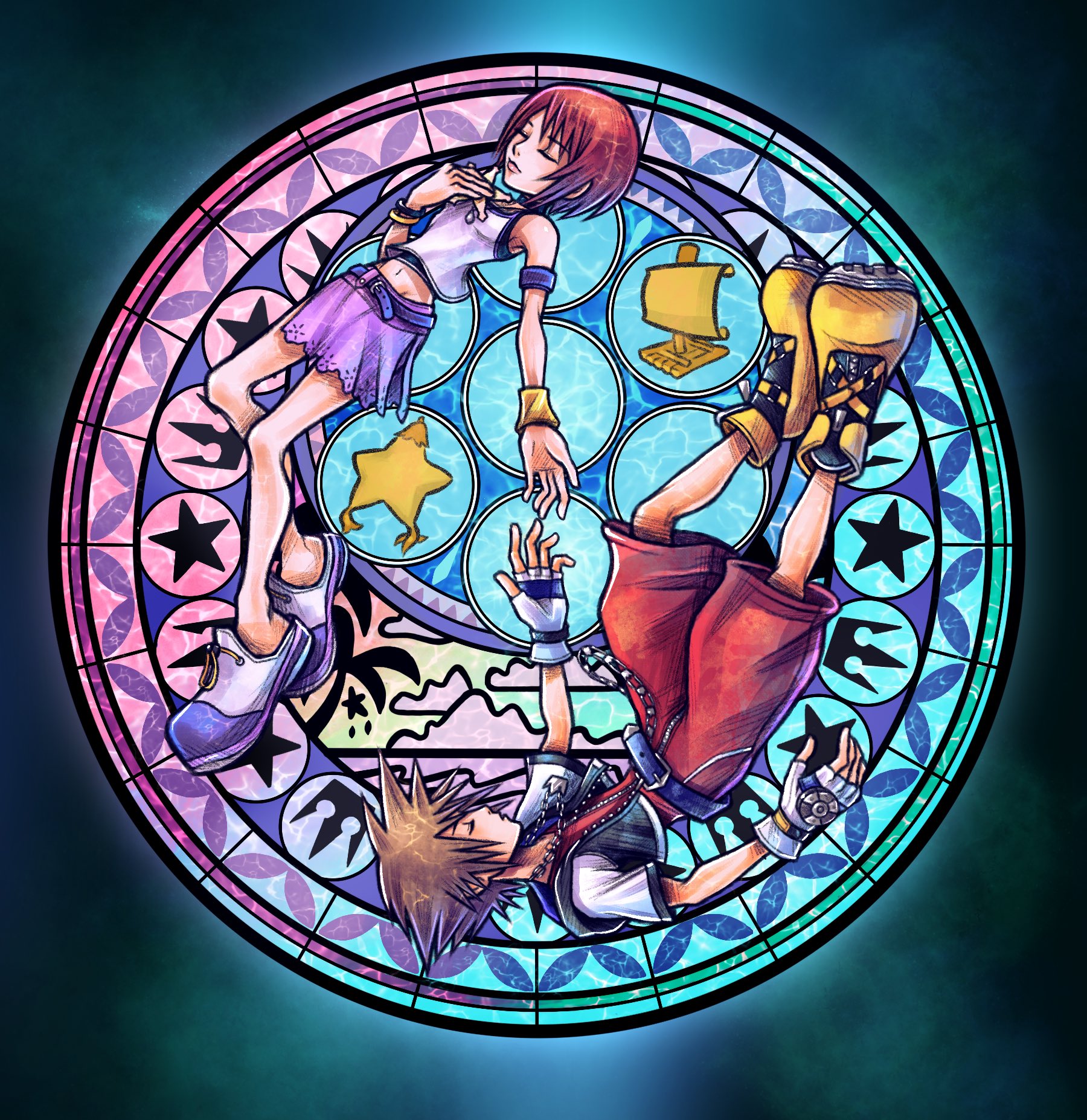 Kingdom Hearts Stained Glass