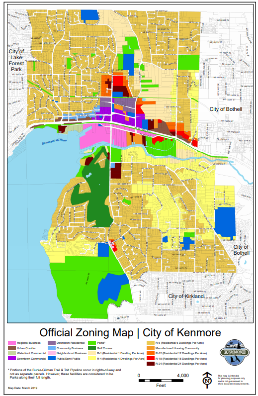 Kenmore, nearly all zoned at *least* 1 home every 7200 sq ft