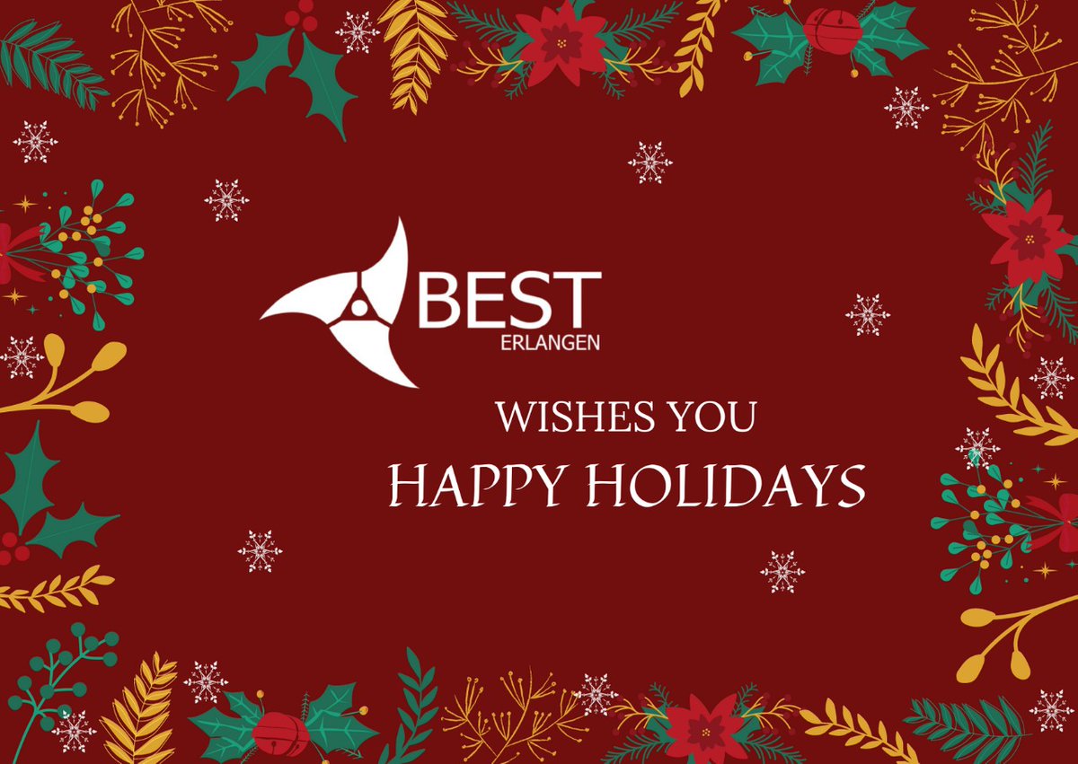 best_erlangen's tweet photo. BEST Erlangen wishes everyone a beautiful, safe and healthy holiday season!!! 🤗

#BESTErlangen #BEST #holidayseason https://t.co/CD4r5Fb8u6