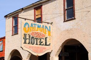 The Oatman Hotel in Oatman, AZ.