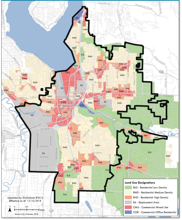 Renton. All single family zoning mostly