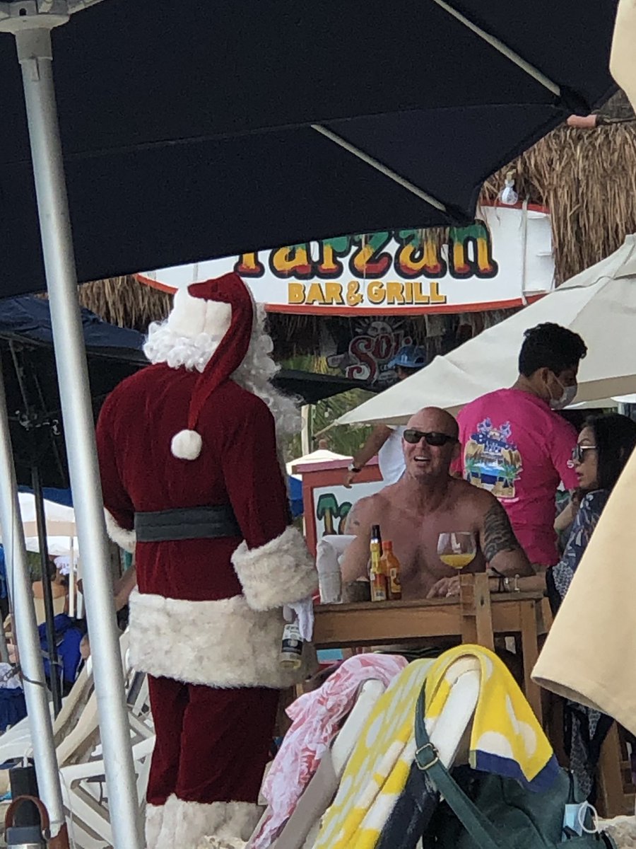 dustindena's tweet photo. In case anyone was worried... Santa’s taking a little beer break, with #Corona nonetheless. 🍻 #SantaClaus #MerryChristmasEve #FelizNavidad https://t.co/qbXVRKuql4