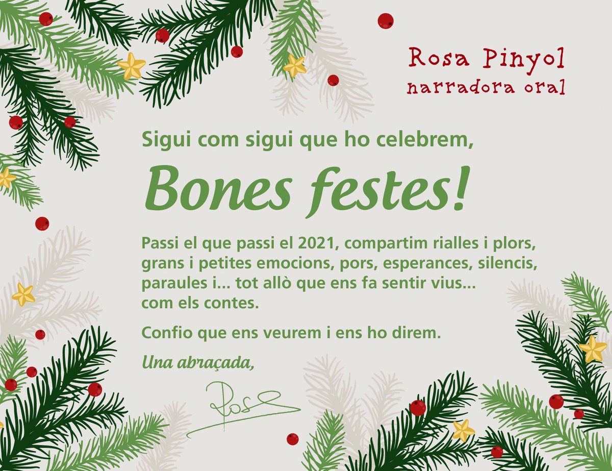 Bones festes!!! Gaudim xerrant, compartint, fent-nos companyia... i ja ens explicarem...
