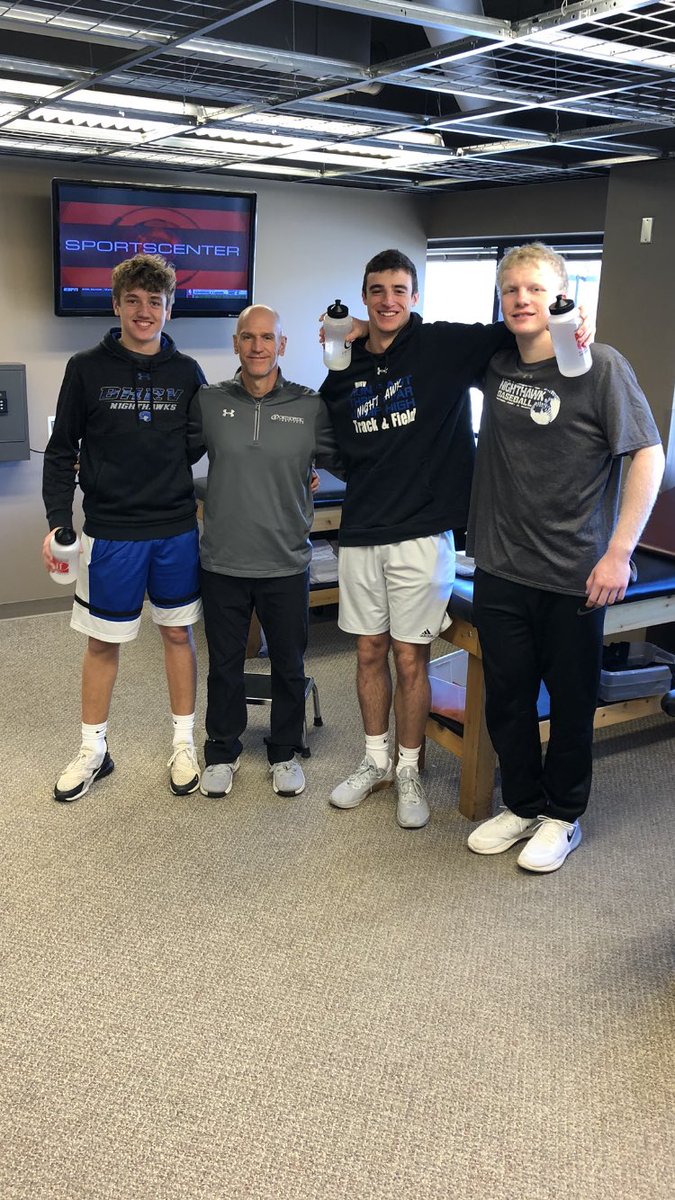 No days off for these three Nighthawks/Rockets!  Rehabbing on Christmas Break to get back on the court!  Thanks for spending your Christmas Eve Morning with me!!!  Never a dull moment when they are around!  #dangimshort @dawsonvanbeek <a href="/RemmerdeSam/">Sam Remmerde</a> <a href="/AGodfredsen/">Alex Godfredsen</a>