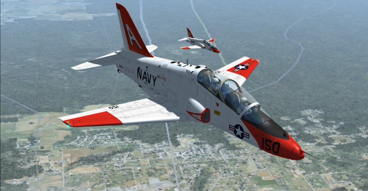 FLOANVirtual's tweet photo. #IntermediateFlightTraining β Vuelo de adiestramiento de nuestra #NovenaEscuadrillaVirtual πͺπΈ con el reactor biplaza McDonnell Douglas #T45C "Goshawk" β del #TW1 & #VT9 en #NASMeridian (KNMM - Mississippi) πΊπΈ https://t.co/ZulMPaBmJv https://t.co/XRLK3btHO4