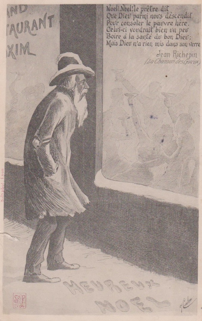 cinetourist's tweet photo. Jean Richepin, The Song of the Beggars, 1876: 'Noel Noel: the priest says that God came down among us to comfort the poor wretch. This one would gladly drink to God's health, but God hasn't put anything in his glass.' https://t.co/GUEN70XCij