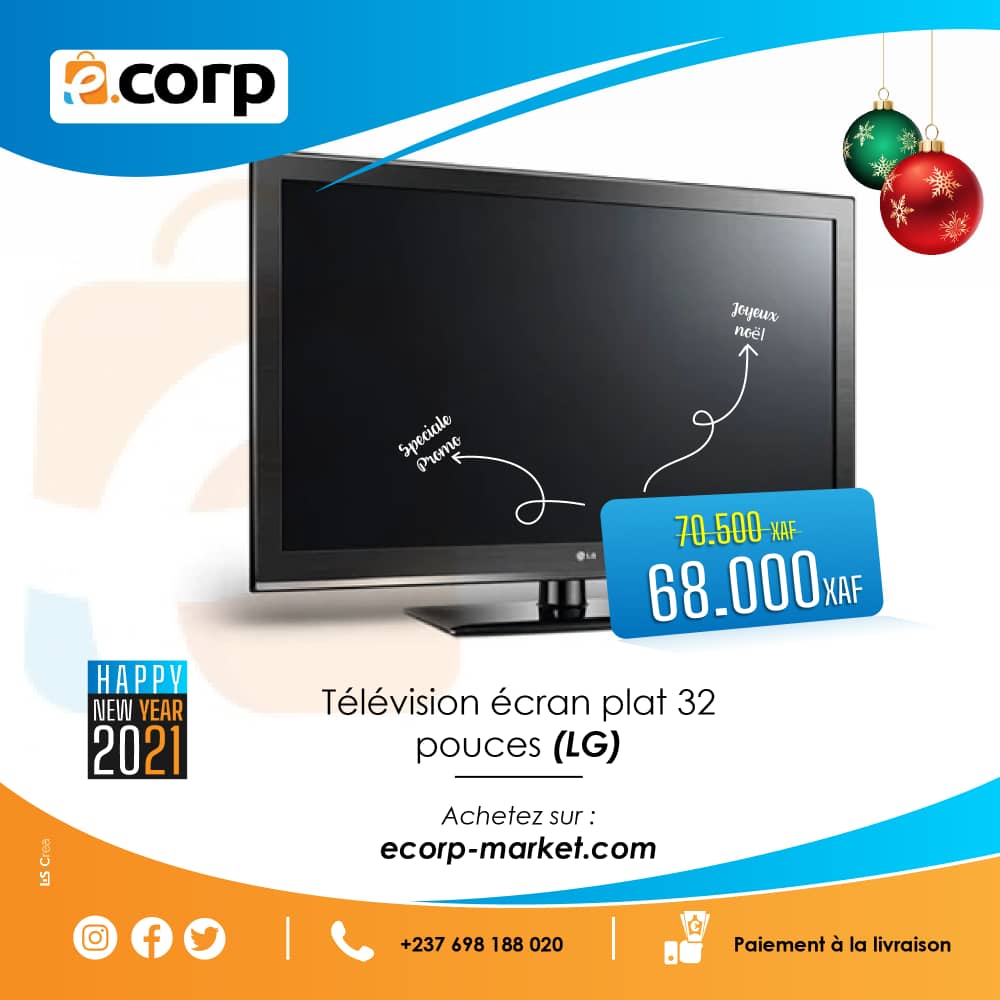 Ecorp19's tweet photo. #noel2020🎅🏾

un long week-end en vue 😃 durant ses fêtes de Noël🎄
Qu'avez-vous prévu de faire pour vous occuper?
Et si vous organisiez des 
soirées Ciné avec vos proches😄. 
Sur https://t.co/HtLIjbiGPi, vous trouverez cet écran plat au prix promo de 68000fcfa🤩.

#Ecommerce https://t.co/Y2N9PGXrl8