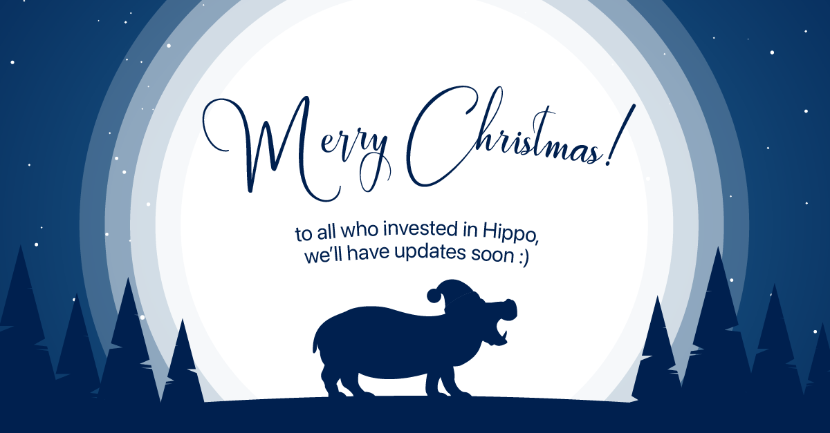 CommunityHippo's tweet photo. Merry $Hippo Christmas, fellas! We are coming to an end of 2020 and looking forward in 2021 together with you! #2021 should be the #bull year as it is in chinese calendars!

Don't forget: NFT is coming, that's unevitable. Prepare yourselves! ;)

$hippo $ahippo $dhippo #nft https://t.co/Vt4HzgHYJG