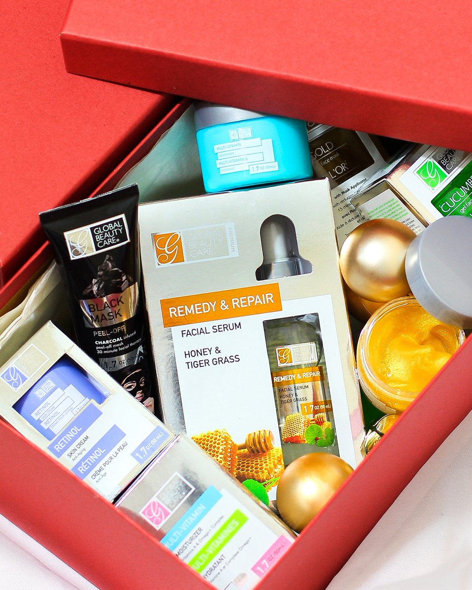 A box full of GBC goodies, aka the gift of self care🥰🎁 #globalbeautycare #skincarecommunity #skincareroutine #holidayskincare #crueltyfreebeauty #crueltyfreeskincare #skincare #beauty #beautytips #overthirtyskincare