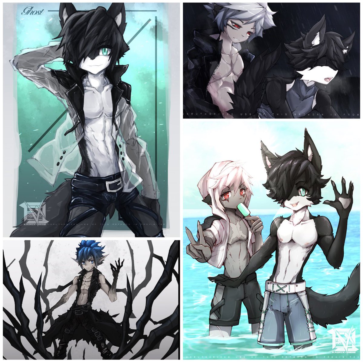 GhostFavaz's tweet photo. Updated list of commissions I’ve gotten from @KnightmareFox thank you so much for all the hard work you’ve done for me :D 

So much more to come can’t wait :) please follow him and give him some support. (Had to crop some to fit them in the packs) https://t.co/TTsLQlnkQi