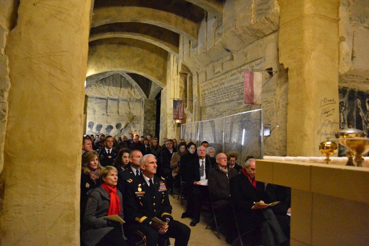 Christmas midnight mass at the De Schark cave, near Margraten, Netherlands. We attended services there in 2011, commemorating that night when US Soldiers & Dutch citizens came together for services in 1944 during the Battle of the Bulge. One of our fondest memories.
