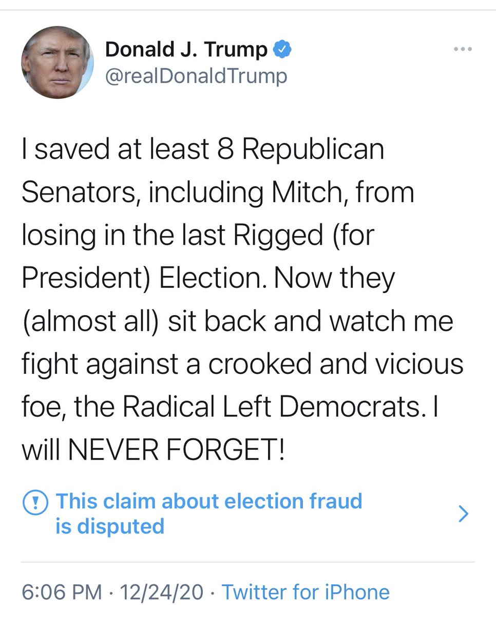I’ve been saying Mitch’s numbers don’t add up...Did Trump just confess?He HELPED Mitch & 7 other Senators win a rigged electionHe must mean in 2020 cause Mitch’s last ran in 2014 (NOT a Presidential election)Is he threatening to expose Mitch https://www.dcreport.org/2020/12/19/mitch-mcconnells-re-election-the-numbers-dont-add-up/