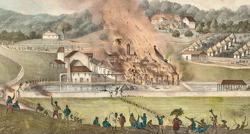 ANTICONQUISTA's tweet photo. On Dec. 25, 1831, over 60,000 enslaved Black people in Jamaica led an uprising against the United Kingdom, which began colonizing the Caribbean island in the 16th Century 🇯🇲✊🏿 https://t.co/dPCKLOamhw