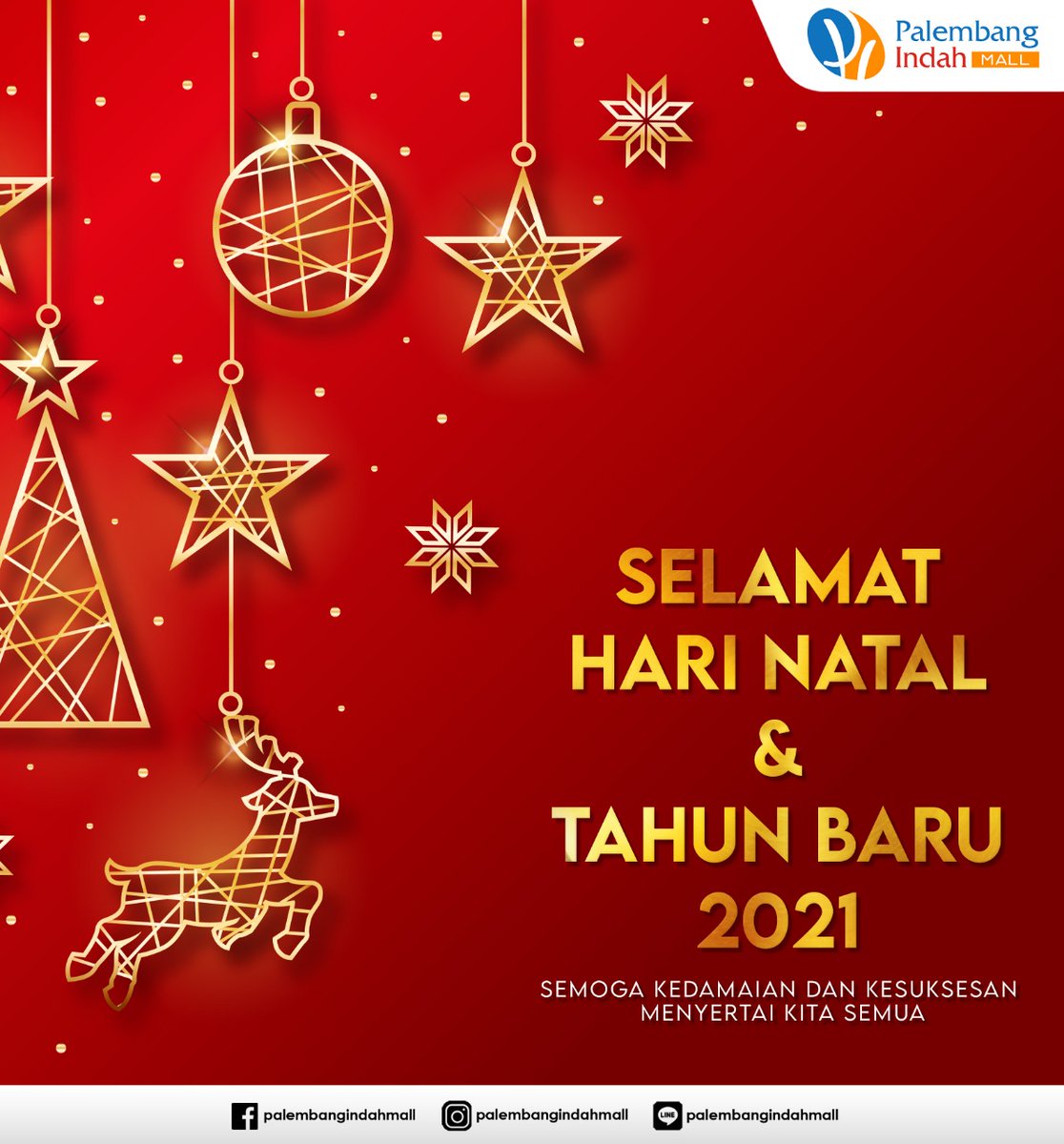 pimpalembang's tweet photo. Selamat Hari Natal &amp; Tahun Baru 2021

"Semoga Kedamaian &amp; Kesuksesan selalu menyertai kita semua"

#palembangindahmall https://t.co/gw3SK59UuM