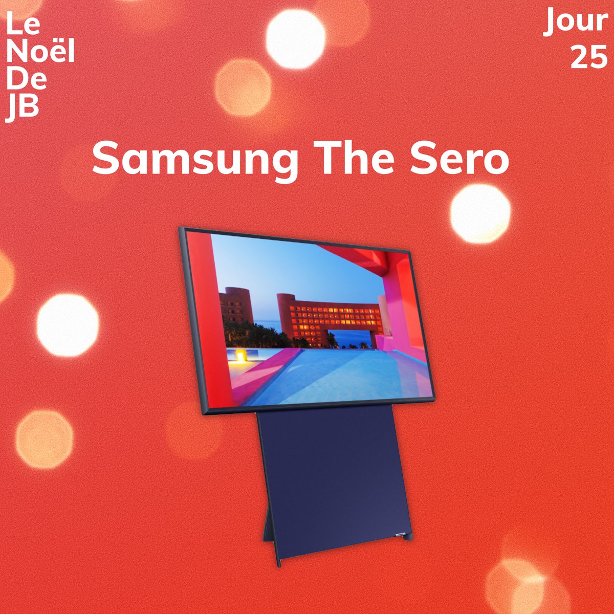 <a href="/GoogleFR/">Google FR</a> <a href="/SamsungFR/">Samsung FR</a> @GetRhinoShield @oppomobilefr <a href="/huaweimobilefr/">Huawei Mobile France</a> <a href="/Honor_FR/">HONOR France</a> <a href="/nanoleaf/">Nanoleaf</a> #LeNoëlDeJB #jour25 #concours

Gagne une TV Samsung The Sero 📺

Pour participer : 
1️⃣ Follow <a href="/TheiCollection/">JB - TheiCollection</a> &amp; <a href="/SamsungFR/">Samsung FR</a>
2️⃣ RT ce Tweet
3️⃣ Video : youtu.be/zK6ujOXy9MM

Participations jusqu'au 31/12/20
T.A.S le 01/01/21

C'était les dernier lot 🤷‍♂️