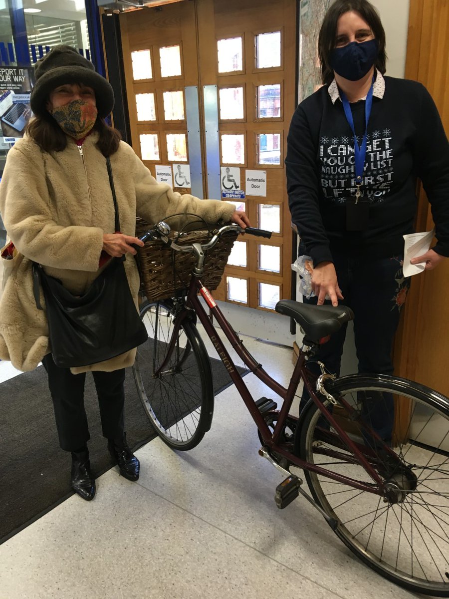 My much-loved 24-year old bicycle was stolen from in front of the <a href="/britishlibrary/">British Library</a> in September - today I had the best Christmas present, my bike was found and returned by wonderful PC Debz Charnley of <a href="/MPSKentishTown/">Kentish Town North and South Wards</a> - many thanks and Happy Christmas <a href="/metpoliceuk/">Metropolitan Police</a>!