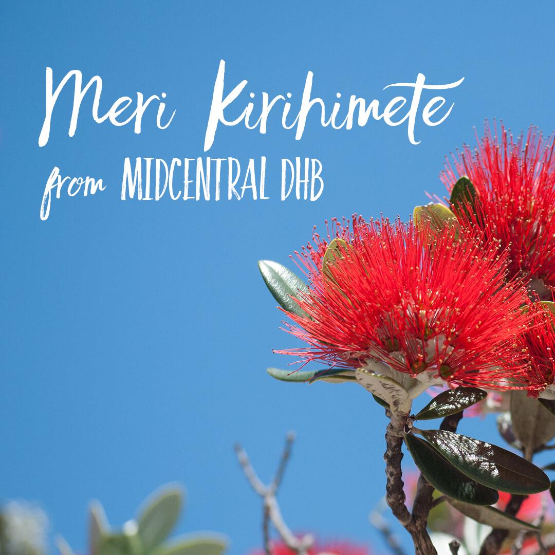 Meri Kirihimete from the MidCentral District Health Board team.

We hope you have a safe, happy and healthy Christmas Day filled with fun and kindness 🎄🎅💗