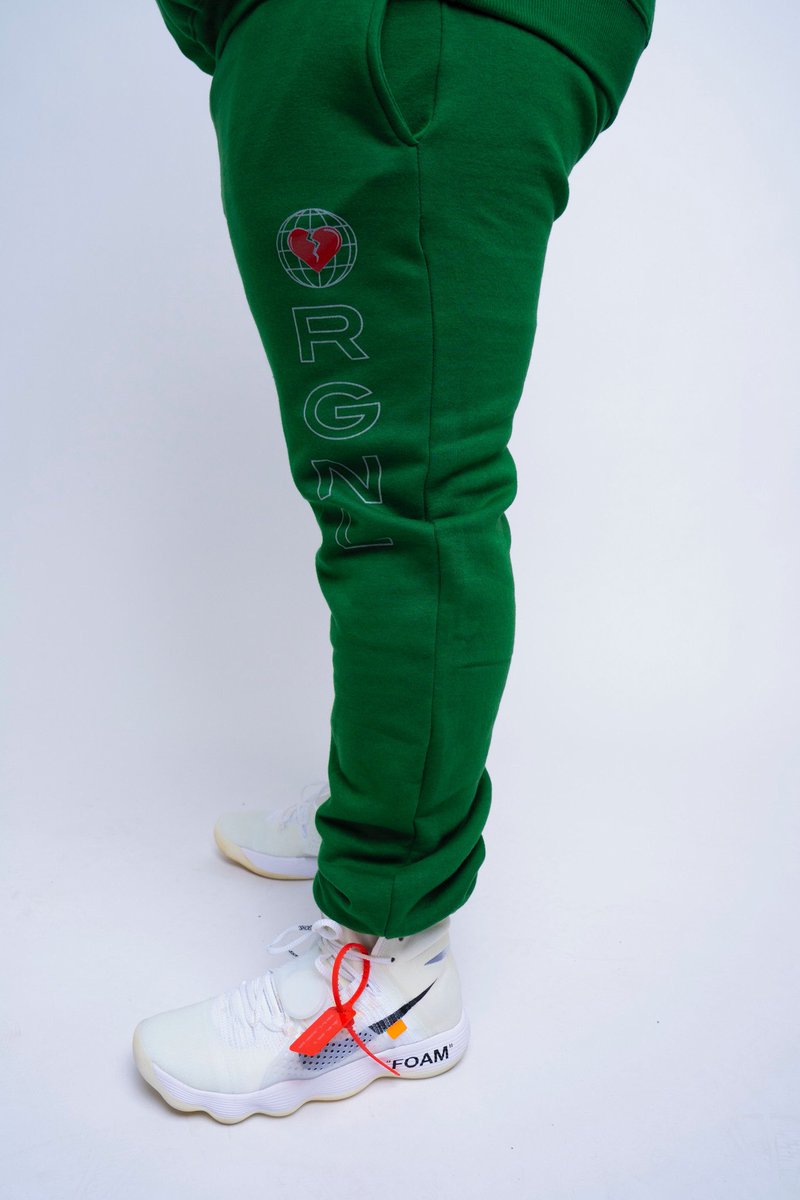 JR_Rugby's tweet photo. Our Cotton Fleece Hoodie and Sweat Pants in Emerald Green created for cozy wear. ORGNL globe logo across the chest of hoodie in 3M with the meaning wrapped around in various colors. ORGNL globe logo print down the leg in 3M with globe logo. DM to buy now! ย
#ORGNL https://t.co/OIK3kg9C37