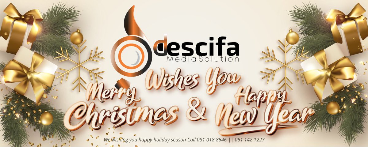 Crownroyalprint's tweet photo. In this festive season, Descifa Media Solution is wishing you a happy holiday. As we celebrate always remember to wear a mask and sanitize, lets al be healthy and we look to do more business with you in 2021 https://t.co/QPgMYl3L9O