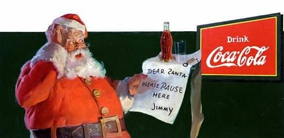 Worth noting, incidentally, that the modern-looking Japanese Santa dates from well before the first Coca-Cola Santa ad campaign in 1931; see further  https://www.snopes.com/fact-check/the-claus-that-refreshes/ on the myth of Coca-Cola's creation of the modern Santa :)