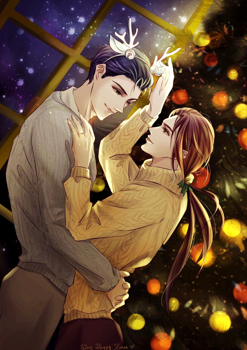 blablacactus1's tweet photo. P1
"Erge, the reindeer headband looks cute on you! ^_^"

P2
"Ayao just said... It is cute... "

Happy Xmas 🎄
#xiyao #曦瑶 #LanXichen #JinGuangyao #魔道祖师 https://t.co/P0vPYklfRC