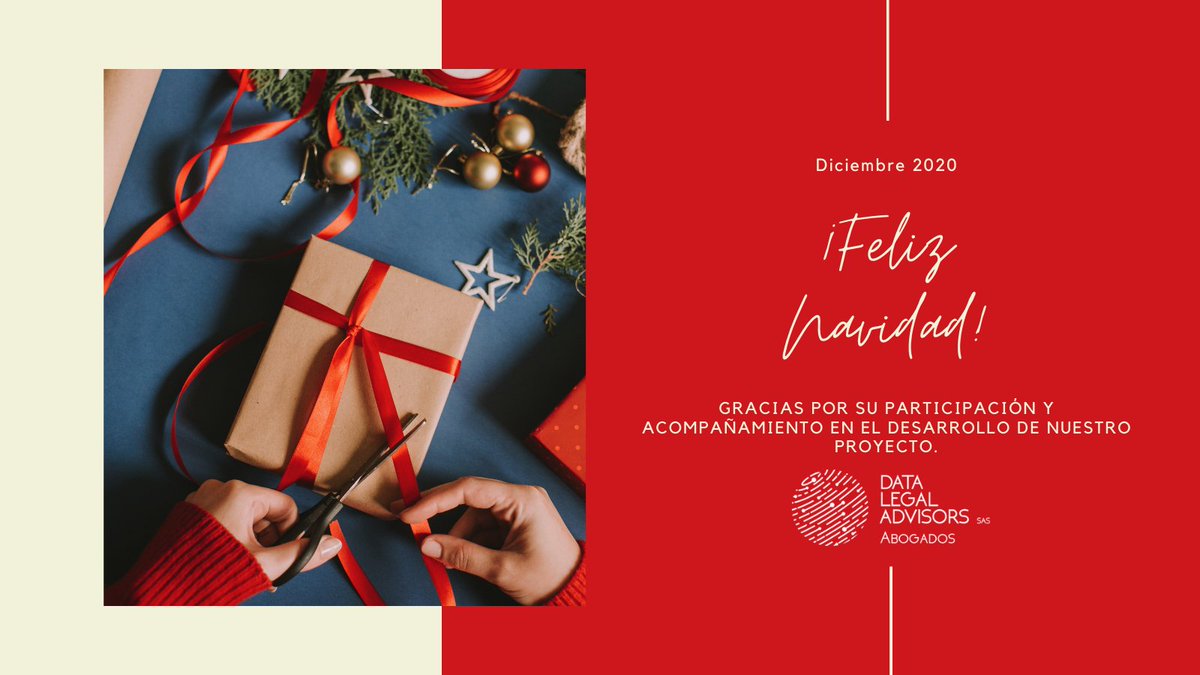 DataLegalAdv's tweet photo. ¡Felices fiestas! te desea Data Legal Advisors.
.
#Navidad #DataLegalAdvisors #Abogados #Asesorías #Colombia #ContrataciónEstatal #DerechoLaboral #DatosPersonales #PropiedadIntelectual https://t.co/Kb9Av43n0X