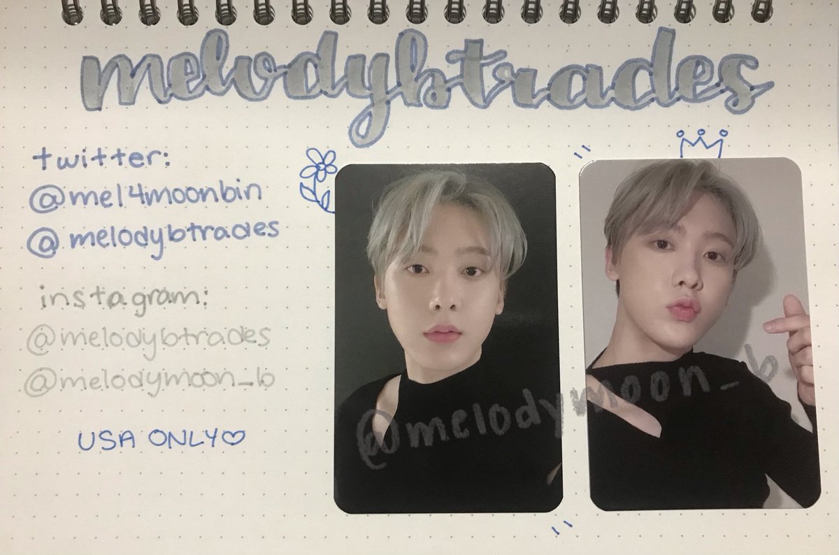 melodybtrades's tweet photo. WTT/WANT TO TRADE
IN-OUT (FADE OUT) PHOTOCARD
have: 2 sanha 
want: any moonbin from both versions, priority in sec picture

📍location: nyc
🇺🇸usa only

please dm @mel4moonbin or @melodybtrades if interested!
🏷: astro moonbin sanha in-out photocard trade jinjin rocky eunwoo mj https://t.co/6iUG7RSEeS