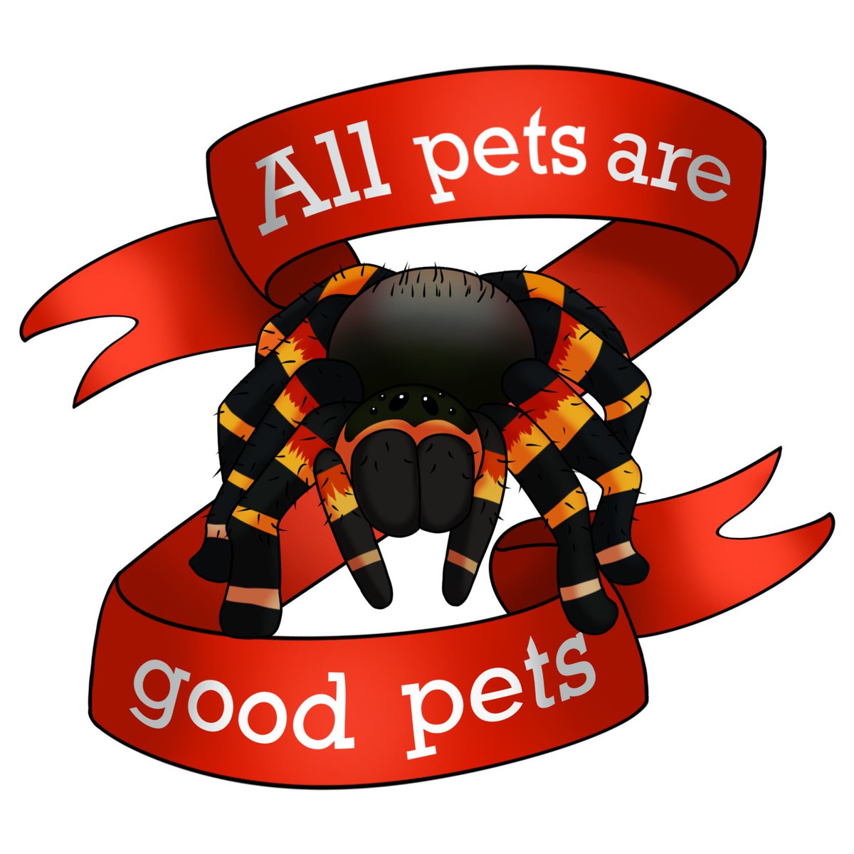 mangeyhellhound's tweet image. Two new designs have been added to the All Pets are Good Pets series! #ballpython and #tarantula have joined the collection 🐍🕷 redbubble.com/people/bitedes…