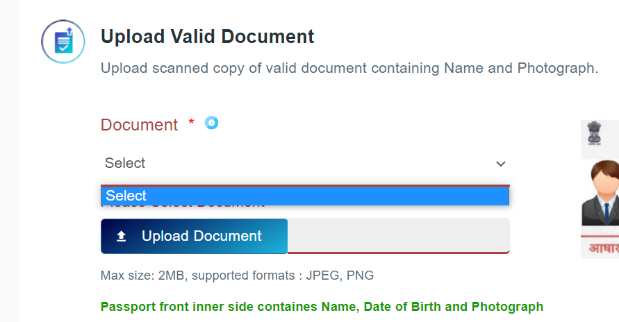 PortJV's tweet photo. @UIDAI  Tried to update the address for 4th time, I got struck with following error: 

Dear resident, please enter valid characters and length should not be greater then 60

No field I have entered is more than 30 chars.

Also, unable to select a document from document list box https://t.co/CkOVH4hpoh