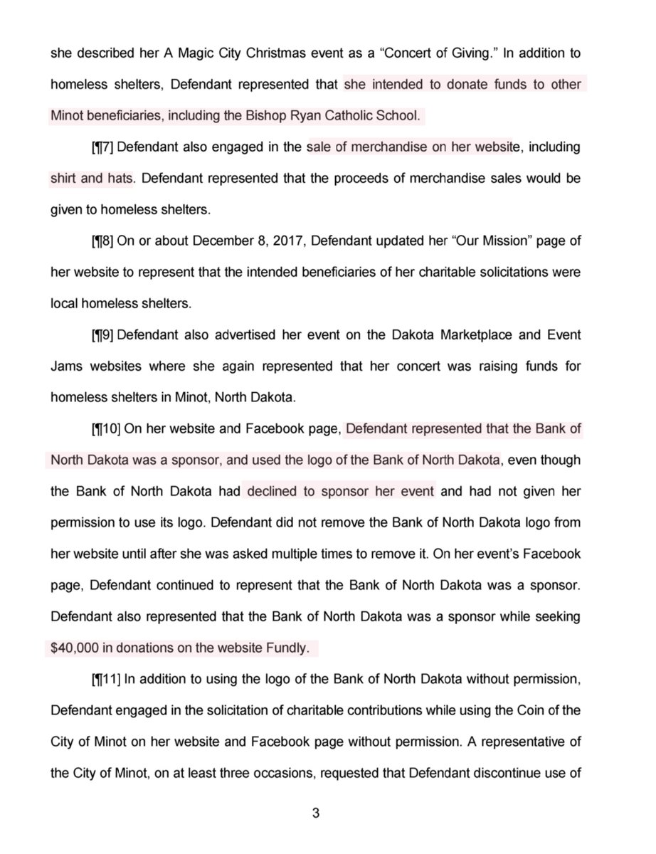 So  @SidneyPowell1 used this woman?Terpsichore “Tore” Maras-Lindeman “A Magic City Christmas,” alleged violations of the consumer fraud laws & charitable solicitation lawsMaras-Lindeman in fund-raising solicitations for a holiday concert supposedly to benefit charities in Minot“