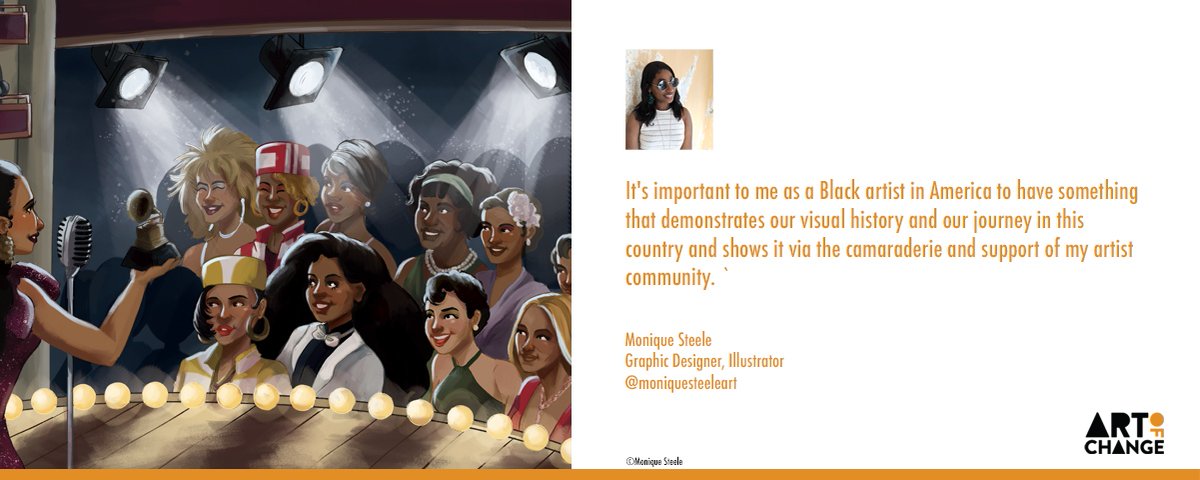 ArtofChange2020's tweet photo. Meet Monique Steele, one of the 100 artists creating the #ArtofChange2020 in support of Black lives. Help make it a reality - support our Kickstarter at https://t.co/MVomnr6mpF

@momosteele07 #goodcause #artistsunite4blacklives  #animation #illustration #fineart #artistsunite https://t.co/Omr1Zkydhs