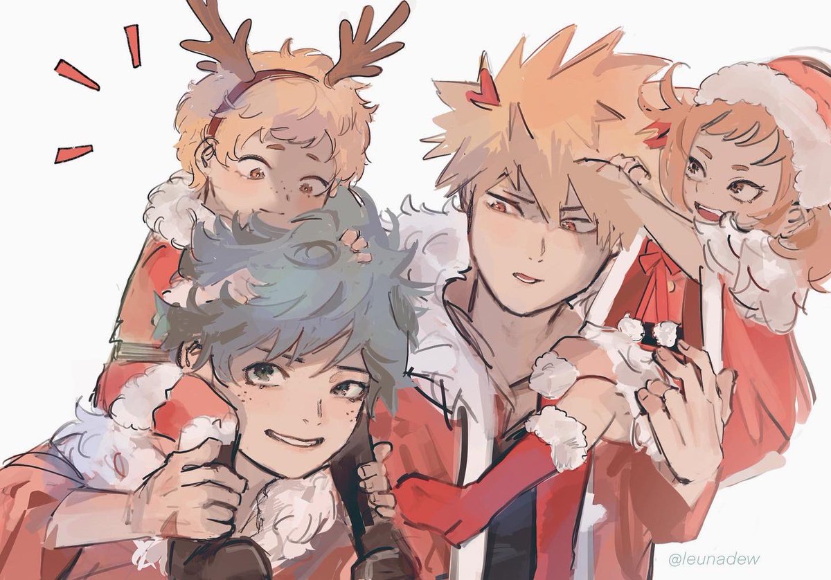 爆豪勝己 ,緑谷出久 「happy holidays!!!? #bakudeku #mha 」|ysa ༄のイラスト